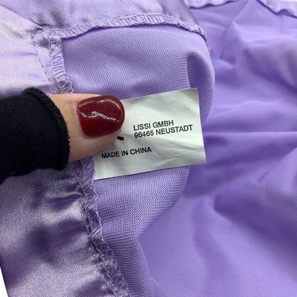 Teddy Bear Lavender Purple Lovey Baby Security Blanket Satin Trim 18"x18" - Picture 4 of 6